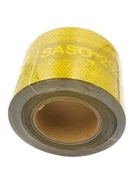 SASO REFLECTIVE TAP 4 " YELLOW -CHINA -25 MTR