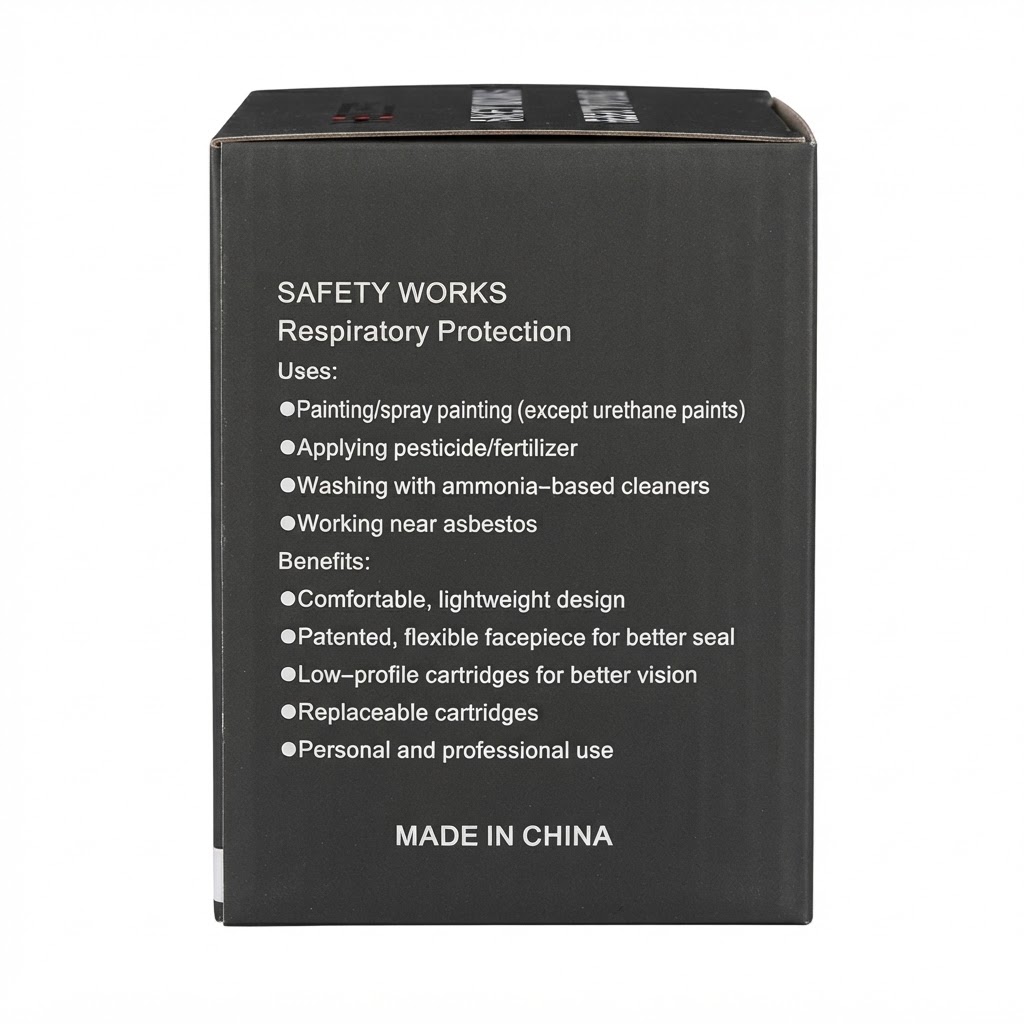 HEDGER HALF FACE MASK RESPIRATROR 6200A WITH FILTER