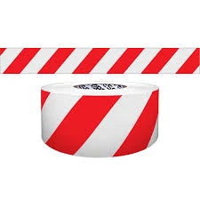 WARNING TAPE 3" RED & WHITE