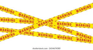 CAUTION TAPE RED/YELLOW/BLUE 30CM 12"