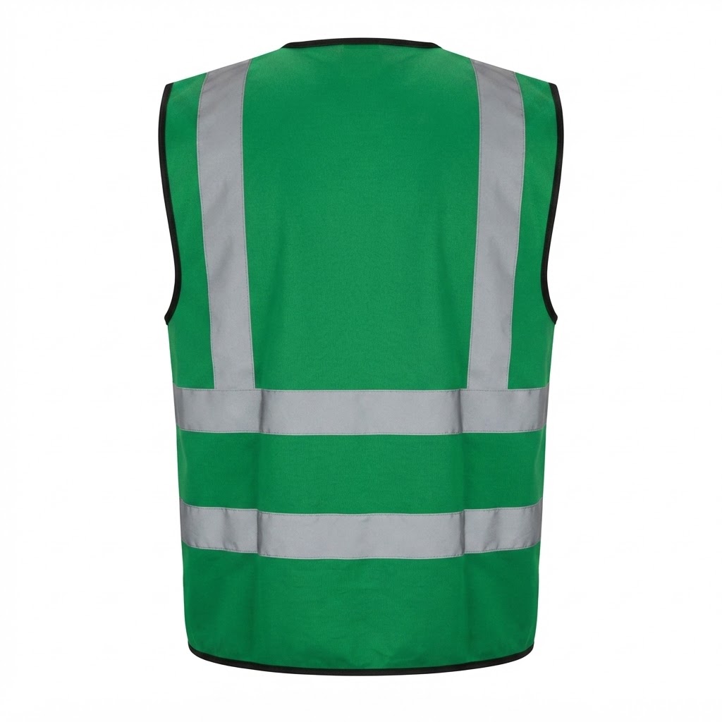 VOLTA SAFETY VEST GREEN WITH 4 POCKETS 120 GSM