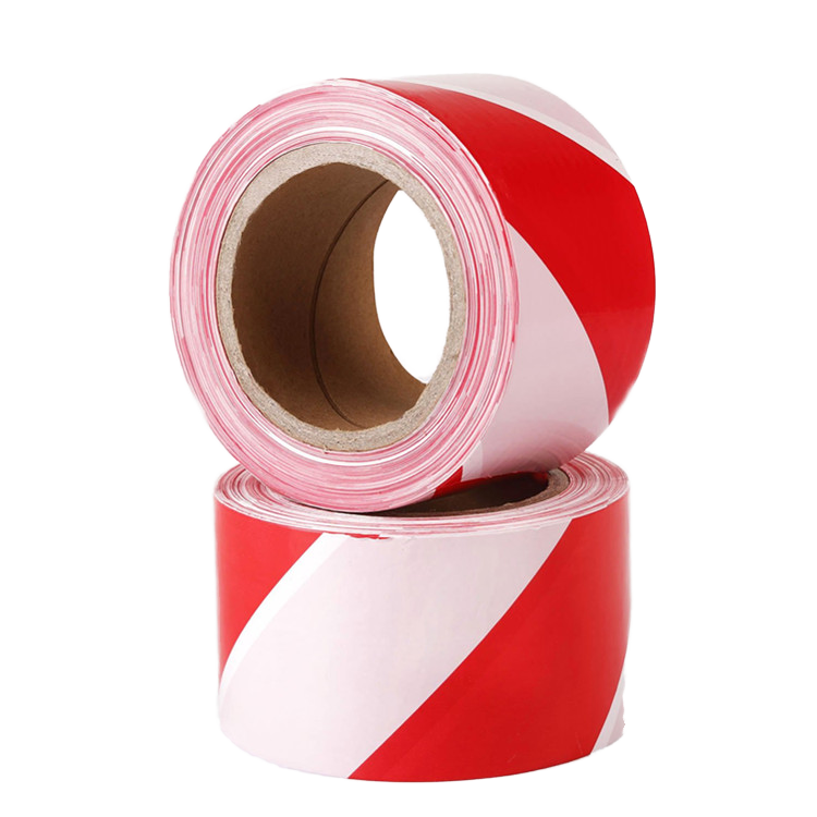 WARNING TAPE 3" RED & WHITE
