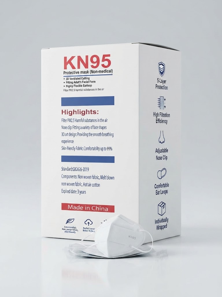 KN95-SEVEN SAFETY DUST MASK 20PCS/PKT
