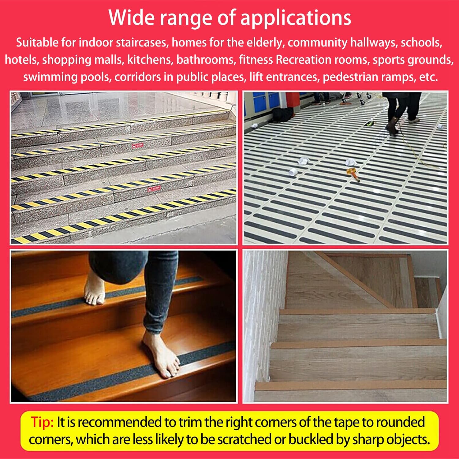 ANTI SLIP TAPE 2" 18 MTR REGULAR RE & WHTE