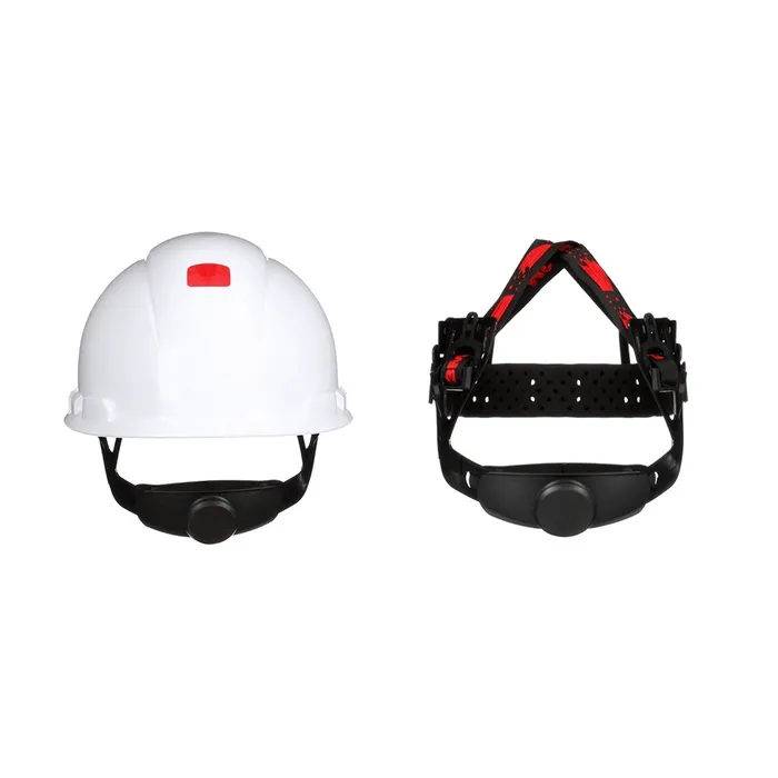 3M™ SecureFit™ Hard Hat H-701SFR-UV, White, 4-Point Pressure Diffusion Ratchet Suspension, with UVicator