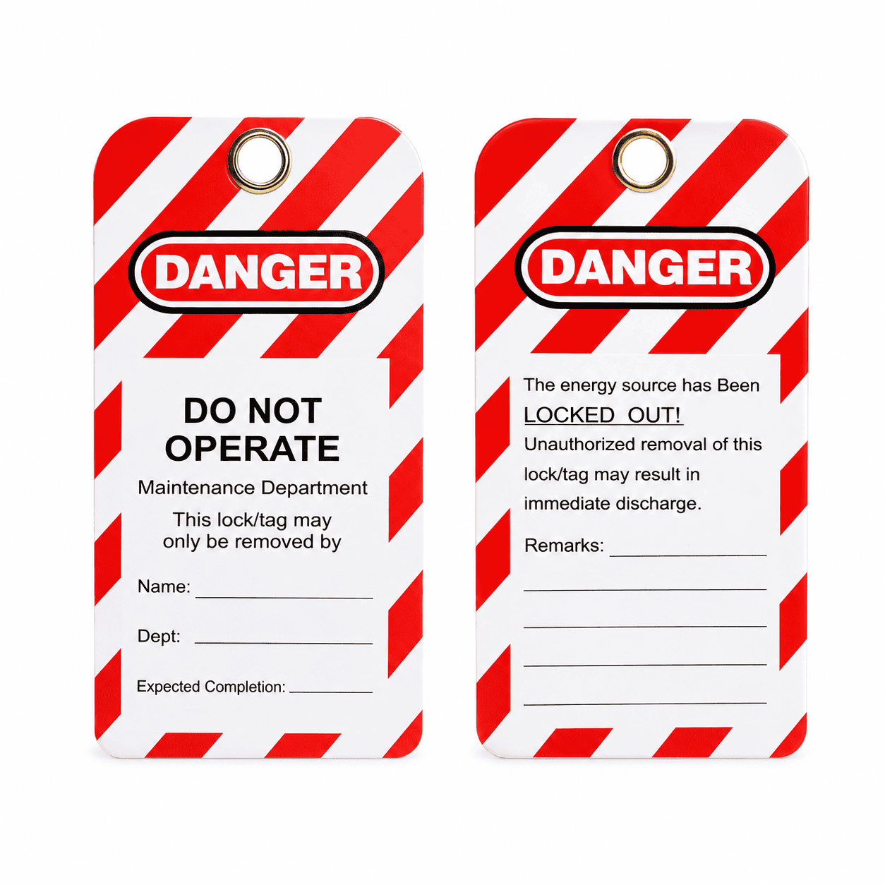 Danger Do Not Operate  Tag