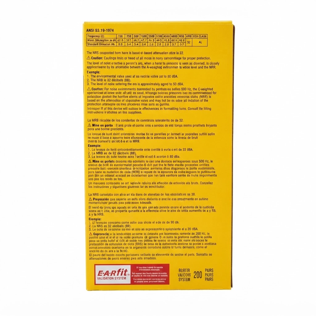 3M™ E-A-R™ TaperFit™ 2 Earplugs, Corded, Regular 200PAIR/BOX