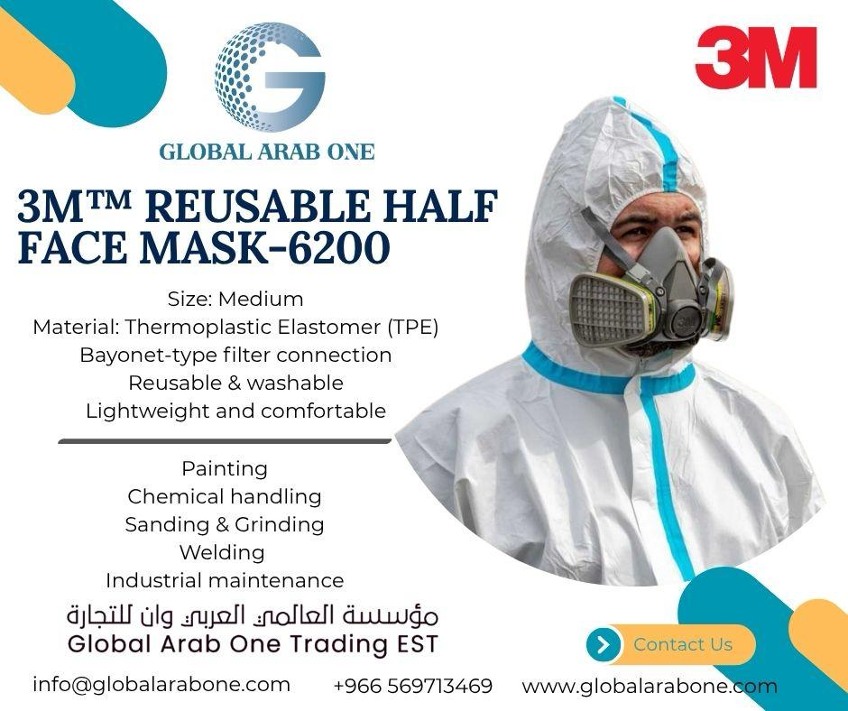 3M™ 6200 Half Facepiece Reusable Respirator Mask