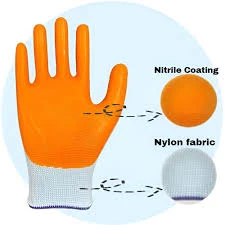 ARMVAULT NITRILE GLOVE ORANGE AND WHITE