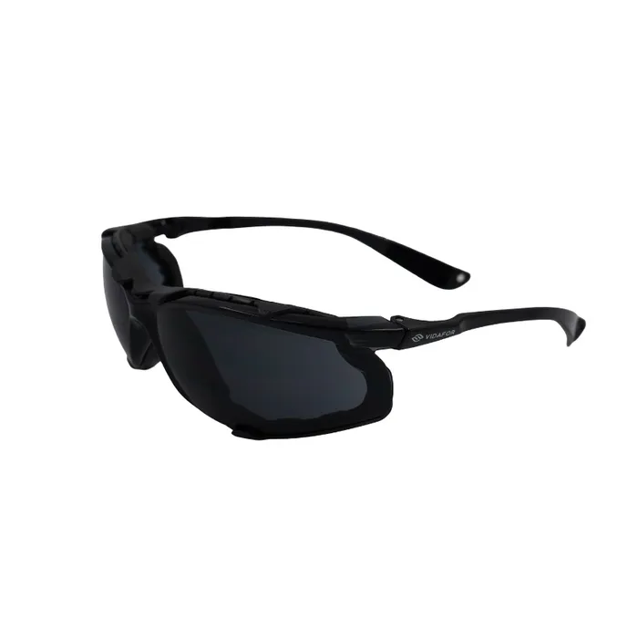 Vidafor VG311 High-Impact Polycarbonate Safety Glasses with Dark Lenses & Detachable EVA Gasket