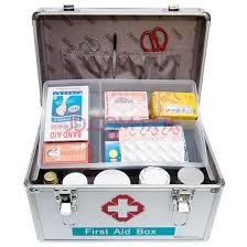 FIRST AID KIT ALUMINIUM BOX WITH KEY-L