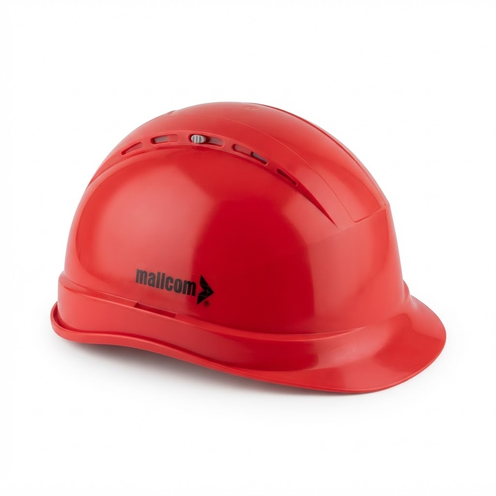 MALCOM HELMET VENTILATED RACHET-RED