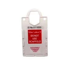 SCAFFOLDING TAG HOLDER BIG WITH CARD ARAMCO