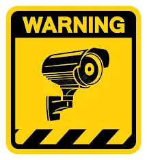 WARNING STICKER 20X30 CAMERA