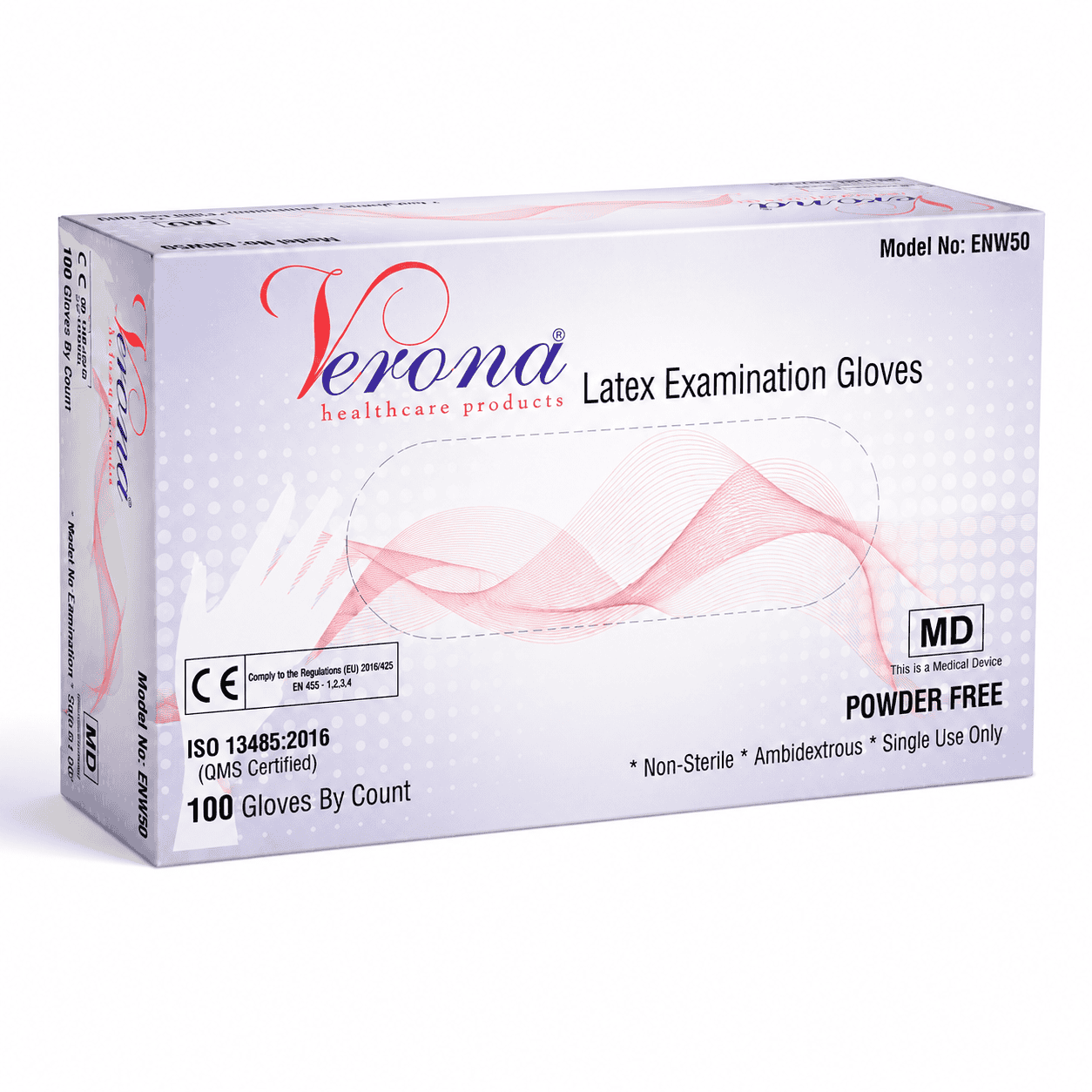 VERONA LATEX EXAMINATION GLOVES 100/PCS