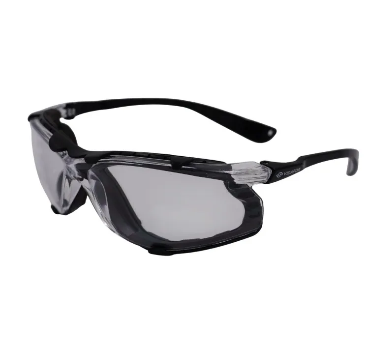 Vidafor VG310 High-Impact Polycarbonate Safety Glasses with Clear Lenses & Detachable EVA Gasket