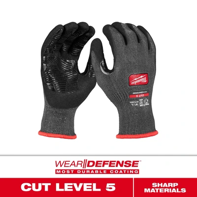 Milwaukee Cut Level 5 Nitrile Dipped Gloves