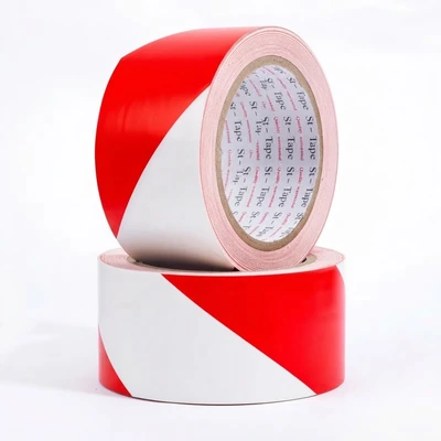 FLOOR TAPE 2" 25M WHITE&RED