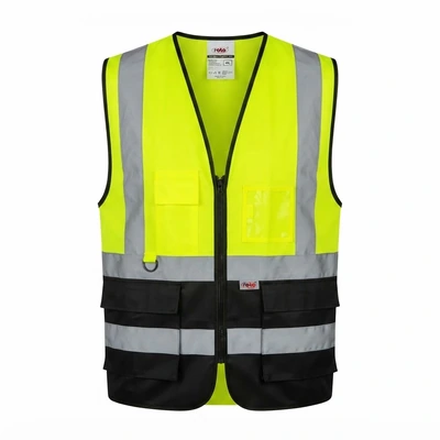 ROTO VEST 5 POCKET 120 GSM YELLOW/BLACK