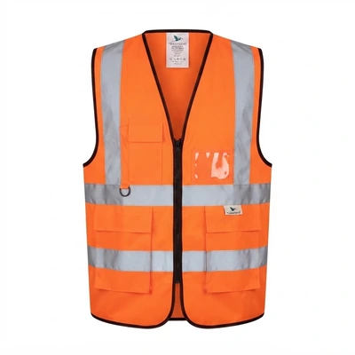TEAKWOOD VEST WITH POCKET ORANGE 120 GSM